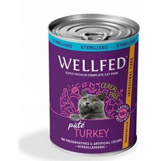 Wellfed Cat Adult Intestinal Care Sterilised Πατέ Με Γαλοπούλα 400gr